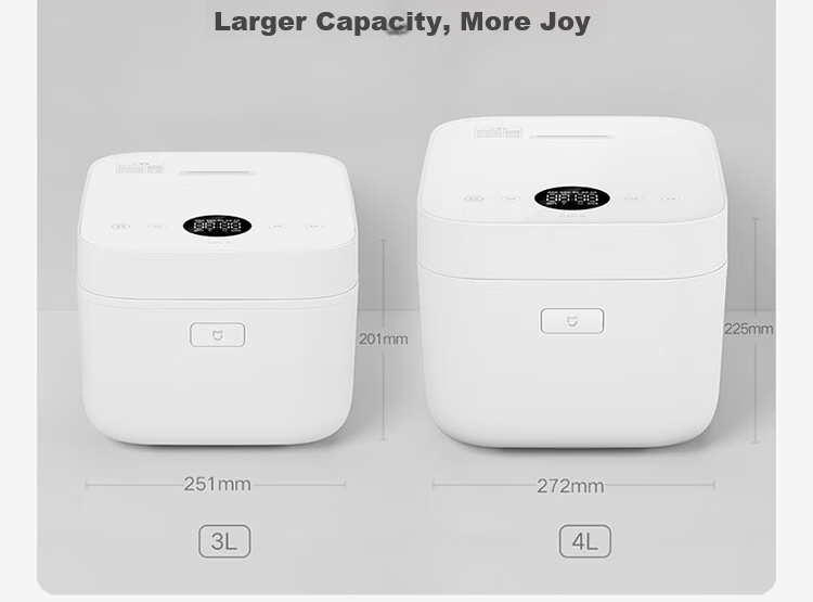 Mijia Xiaomi Rice Cooker for Home Use, Serves 3-4 People, Smart Micro-Pressure IH Multifunctional Rice Cooker, Cooks Rice And Porridge, Thick Pot Non-Stick, with Steamer Basket, 4L Capacity 33