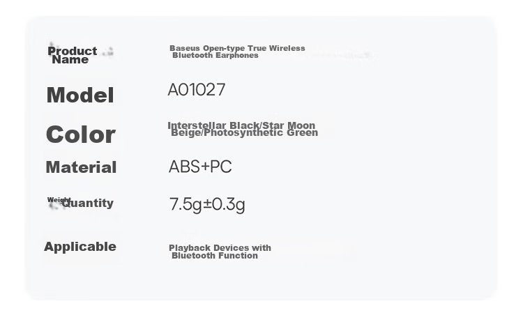 Baseus BF1 Bluetooth Earphones Open-Ear Sports Running Long Battery Life Call Compatible with Apple Huawei Phones 45