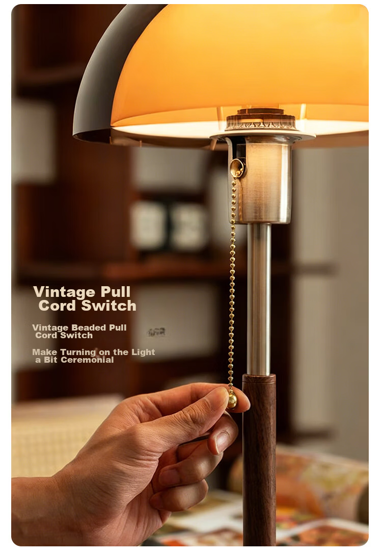 ZIDENG Vintage Style Table Lamp Bedroom Bedside Lamp Study Desk Ambient Light French Retro Counter Lamp 9