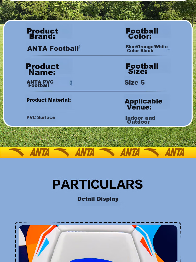 ANTA Soccer Ball Size 5 for Adults, Middle School Entrance Exam Standard, Professional Competition Training, Youth Students, Size 5 Ball - 1 14