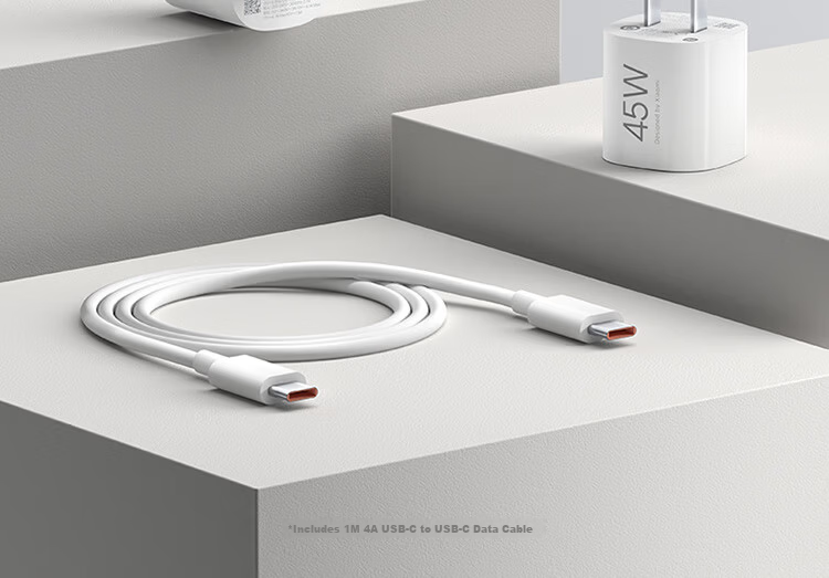MI 45W GaN Little Pudding Charger Set (USB-C) Compatible with Apple/Huawei/Samsung/MI Phones, PD Protocol Supported, Gallium Nitride, Compatible with 15 Ultra 2