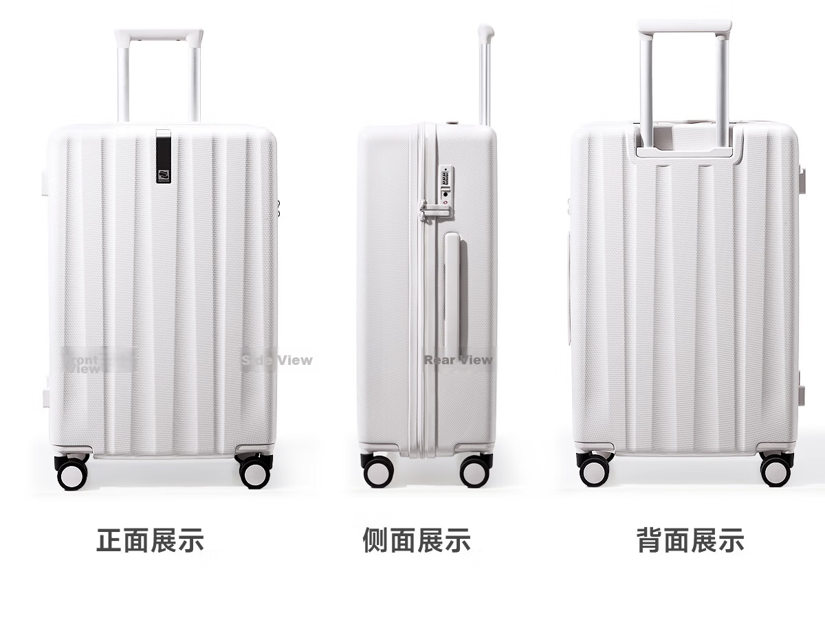 Hanke Luggage Trolley Travel Suitcase Large Capacity Unisex Student Password Lock 29-inch Eco-friendly Gray 6th Generation Upgrade 41