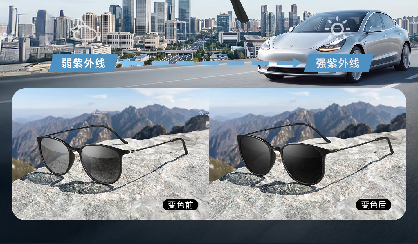 CAPONI Day And Night Ultra-Light Pure Titanium Photochromic Sunglasses for Men And Women, Polarized Driving Glasses with Night Vision And Anti-Glare Protectio 12