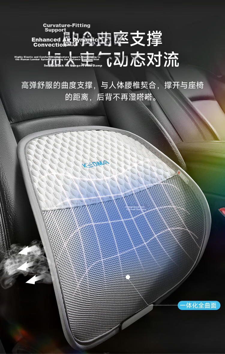 Digalun Car Lumbar Support Cushion Universal Four-Season Seat Backrest Waist Pillow Car Lumbar Pad Vehicle Support Pillow 7