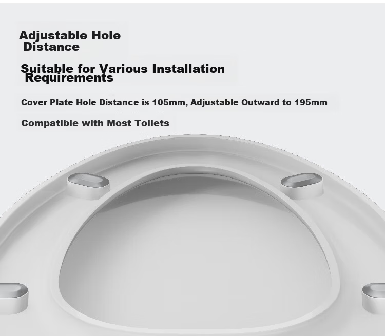Larsd Toilet Seat Cover, Universal High-Quality Toilet Seat Cover, Thickened V-Shaped Toilet Seat Cover with Slow-Close Mechanism V01 19
