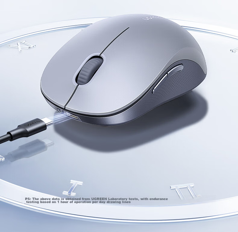 UGREEN Wireless Mouse, Quiet And Low-Noise Office Mouse, Compatible with Huawei And Xiaomi Laptops And Desktop Computers, USB Wireless Connection Mouse, Batteries Included 9