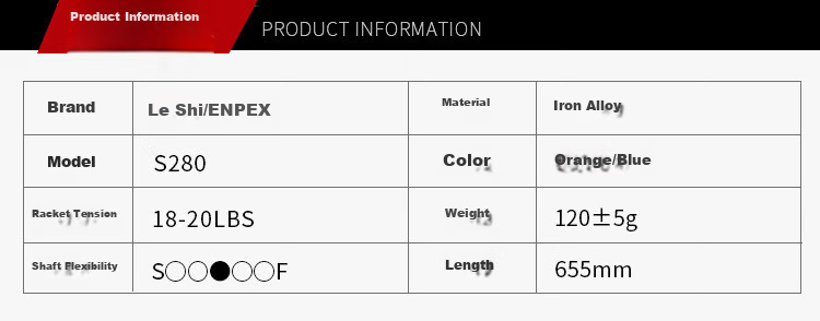 ENPEX Leshi Badminton Racket Double Set Couple Rackets S280 Random Color with 3 Shuttlecocks 5