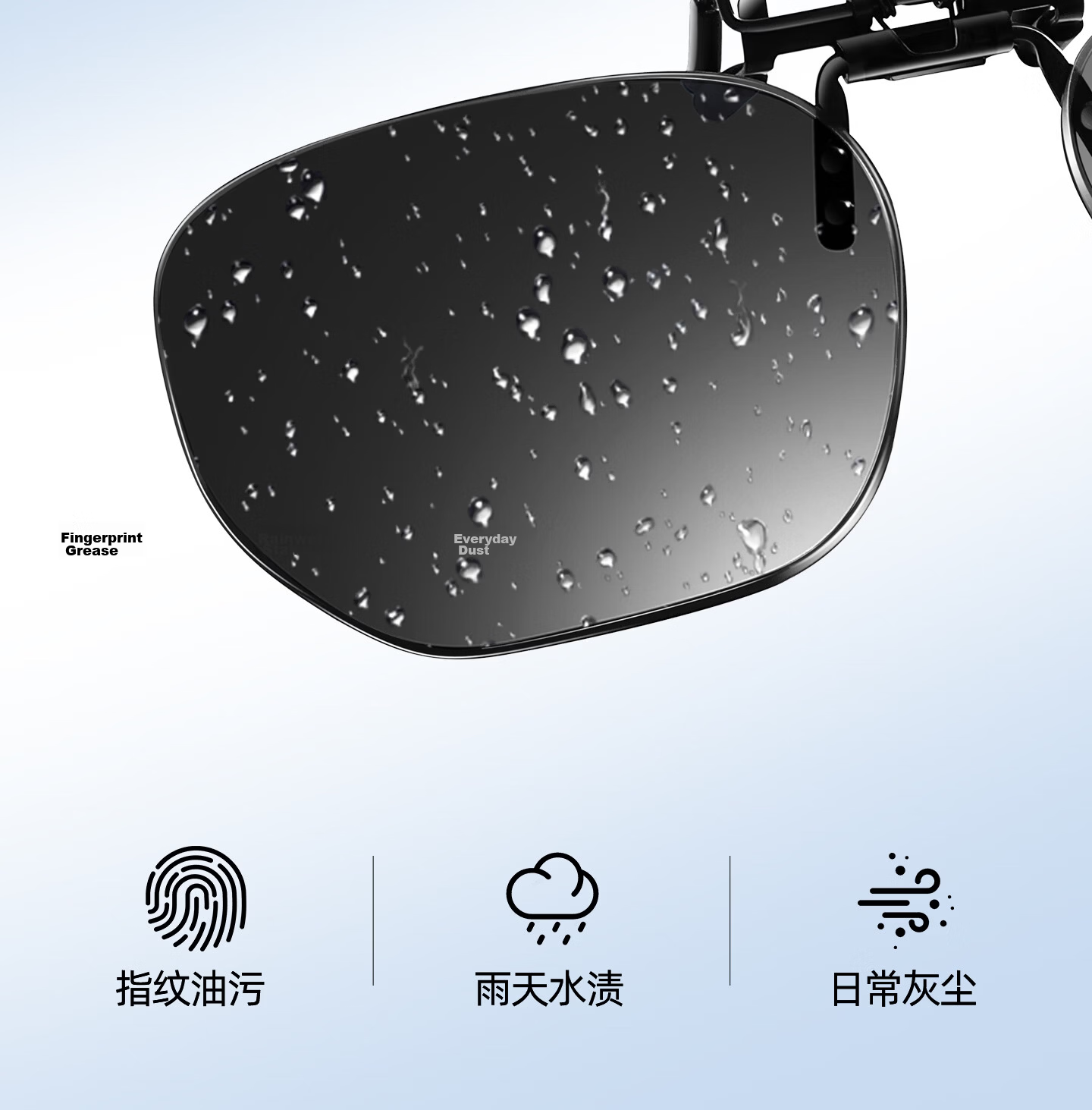CAPONI Polarized Clip-On Sunglasses for Men, Prescription Compatible, Anti-Glare, UV Protection, Driving Sunglasses 24