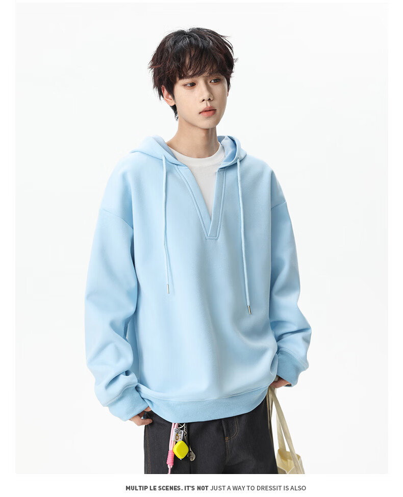 NASA GISS Men's Hoodie Loose Fit Solid Color Sports Sweatshirt Youth Long Sleeve Jacket Black M 60