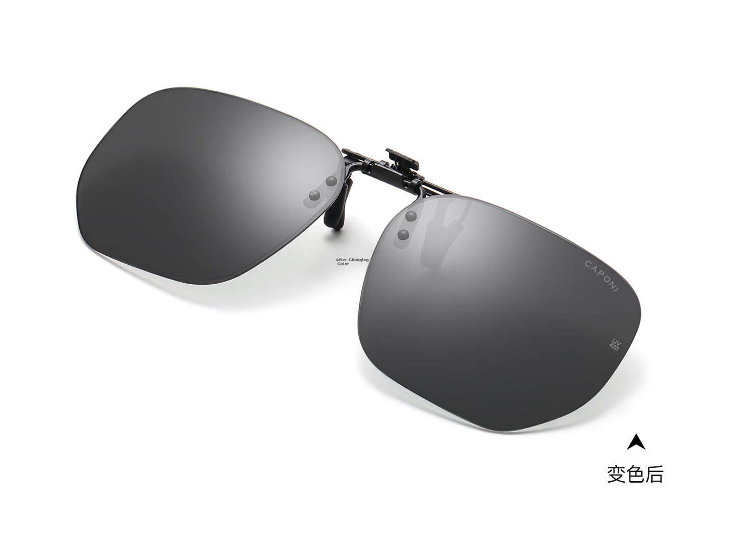 CAPONI Polarized Clip-On Sunglasses for Men, Prescription Compatible, Anti-Glare, UV Protection, Driving Sunglasses 34