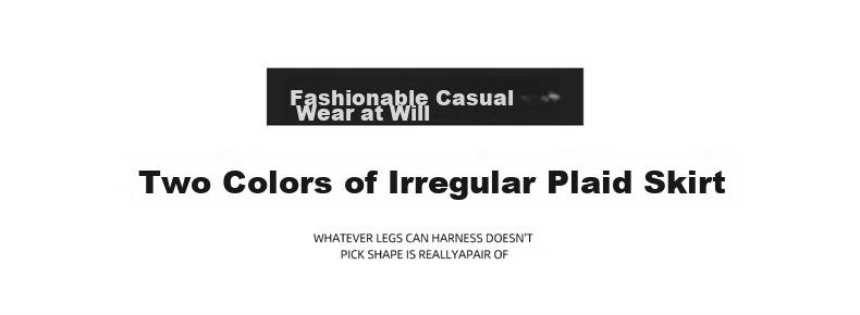 Langsha Irregular Checkered High-Waist Loose Slimming A-Line Mid-Length Skirt for Women Autumn 2026 New Style 6