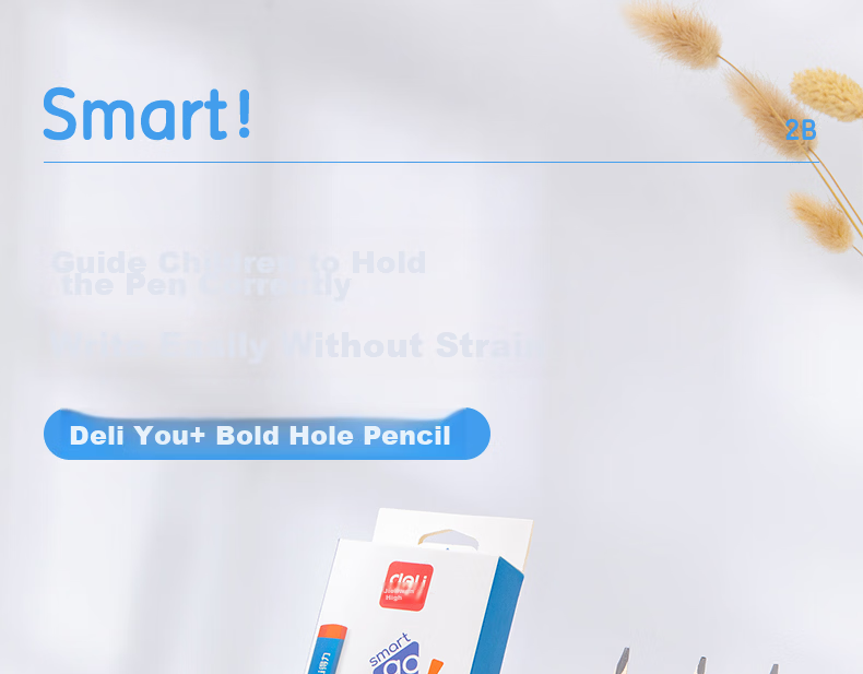 Deli 12-Pack 2B Extra Thick Hole Pencil Barrel Easy Grip Natural Wood Children's Corrective Pencil Drawing Doodling Exam Sketching Student Handwriting Practice Back to School Stationery 3