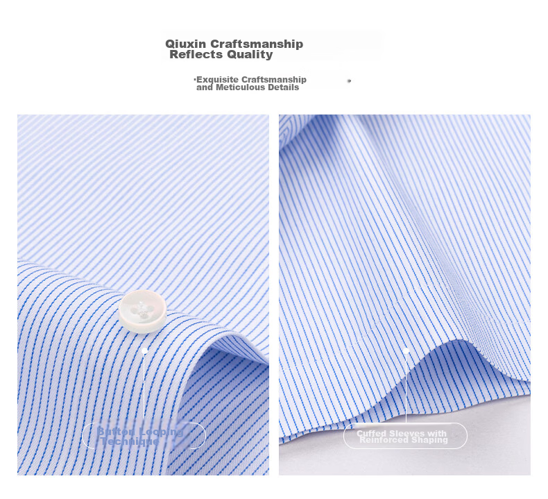 FIRS DP Non-Iron Pocket Edition Men's Short Sleeve Shirt Pure Cotton Summer High-End Business Formal White 40 6