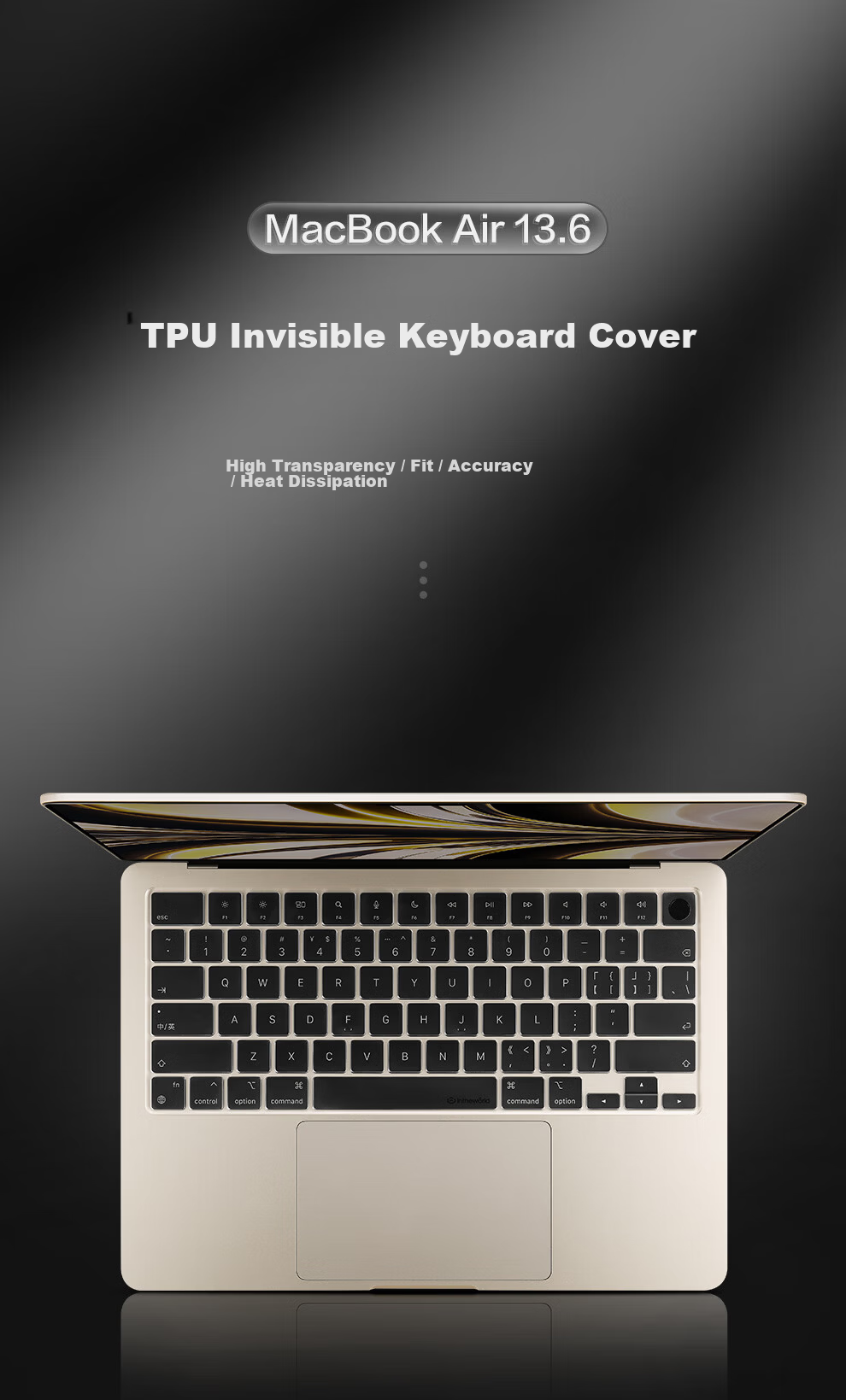 Jichuan Apple MacBook Pro 16-Inch Keyboard Cover for 2019 Model, Laptop Keyboard Protector, Touch Bar Full Coverage TPU Ultra-Thin Dust Cover 2