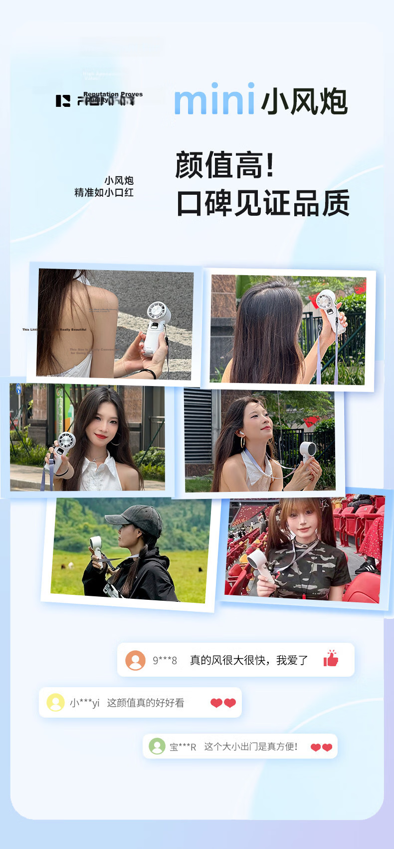 REMAX [First to Introduce 180° Side Rotating Cooling Air] High-Speed Handheld Fan, Mini Portable Desktop USB Fan, Outdoor Neck-Hanging Long Battery Life Personal Small Fan, Powerful Turbo Black 8