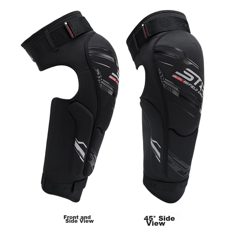 STAR FIELD KNIGHT Motorcycle Riding Knee Guards Four-Season Anti-Fall Wear-Resistant CE Certified Biker Gear Black Size M 10