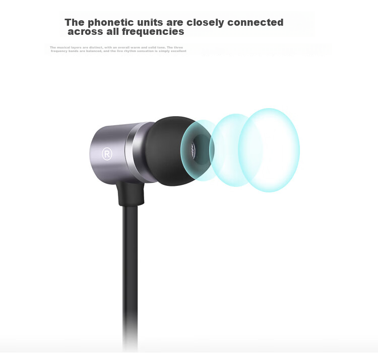 Newman (Newmine) MX660 Metal In-Ear Wired Music Phone Earphones with Remote Control Earphones 3.5mm for Apple Android Computer Tablet Iron Grey 6