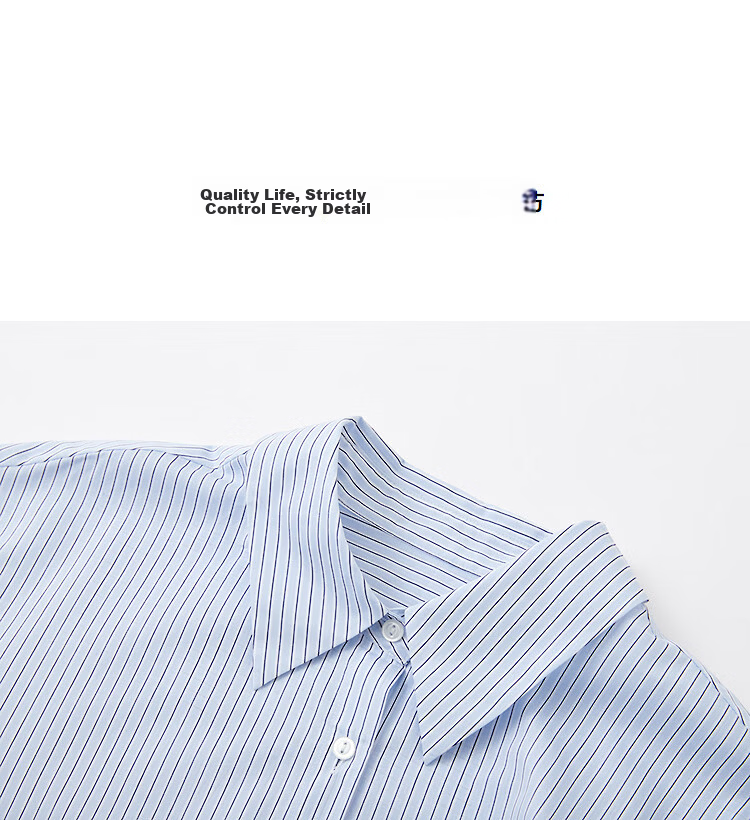 Demana Fresh Cloud Cotton Summer Urban Commuter Striped Short Sleeve Asymmetric Button Slim Fit Shirt for Women Premium Feel 12