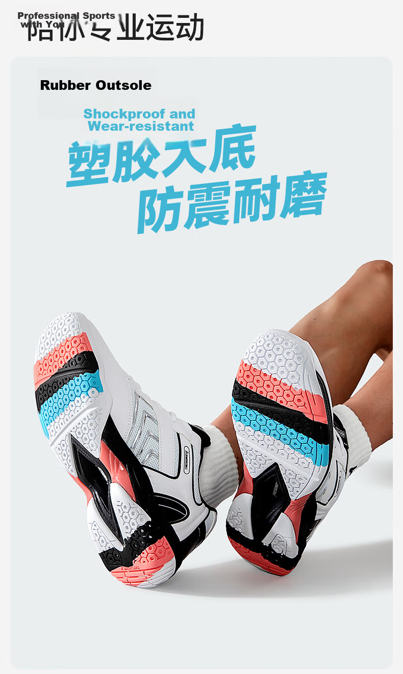 KAWASAKI Badminton Shoes, Non-Slip And Wear-Resistant, Unisex Sports Training Shoes K-003, Colorful Black, Size 35 4