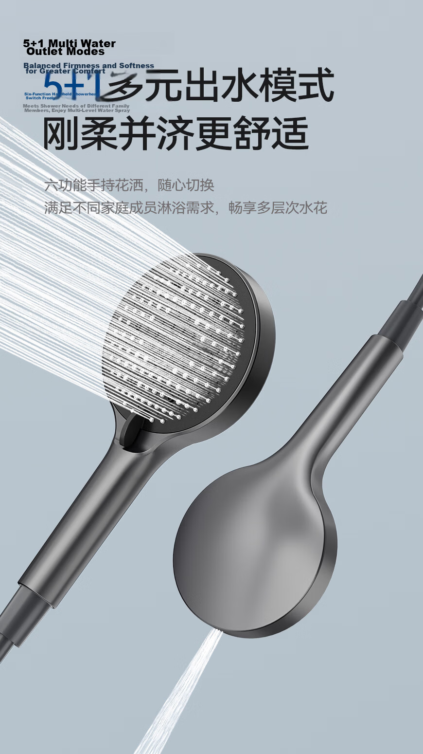 DU PONT Fortune Global 500 Company Bathroom Handheld Shower Head Set with Shower Filter Cartridge, Pack of 3 10