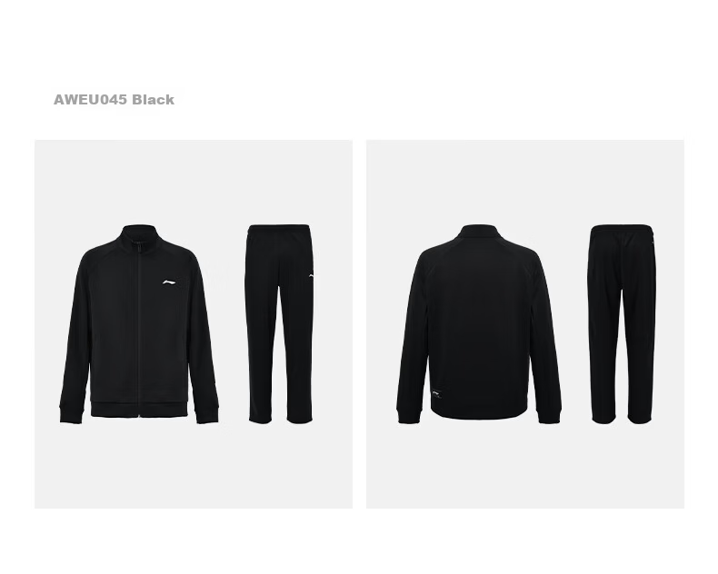 LI-NING Unisex Badminton Jacket and Sweatshirt Set Long Sleeve Autumn Winter Sports Teamwear 3XL 11