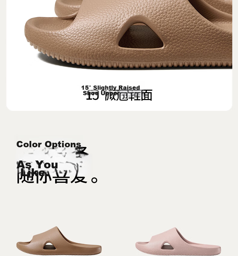 Puxi Lychee Wood Bathroom Slippers Couple Home Shower Non-Slip EVA Four Seasons Slippers Men Lotus Mist Purple Size 39-40 17