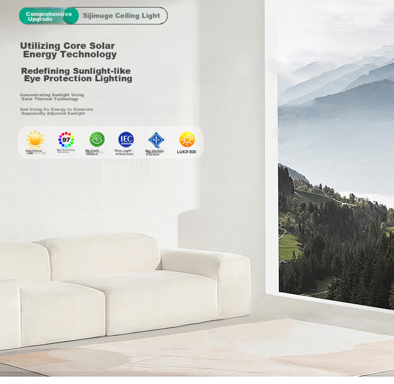 MICOE Eye Protection Lighting LED Ceiling Light for Living Room, High Color Rendering Index, Anti-Blue Light, Zhongshan Lighting White Jade Series 3