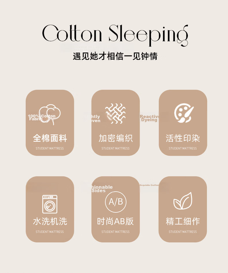 Hongdou 100% Pure Cotton Duvet Cover, Single Piece, for Student Dormitory, Cotton Quilt Cover, Single Person Full Cotton Duvet Cover, 160*210cm, Heartbeat Style 3