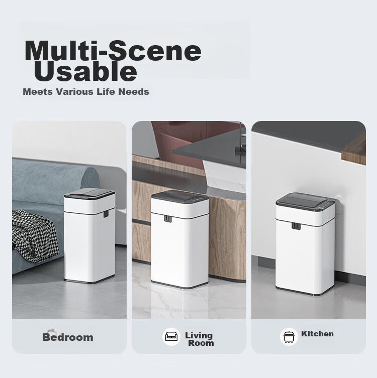 JD Original Stainless Steel Smart Sensor Trash Can with Lid for Bathroom, Kitchen, Living Room, Office - Small Size 4