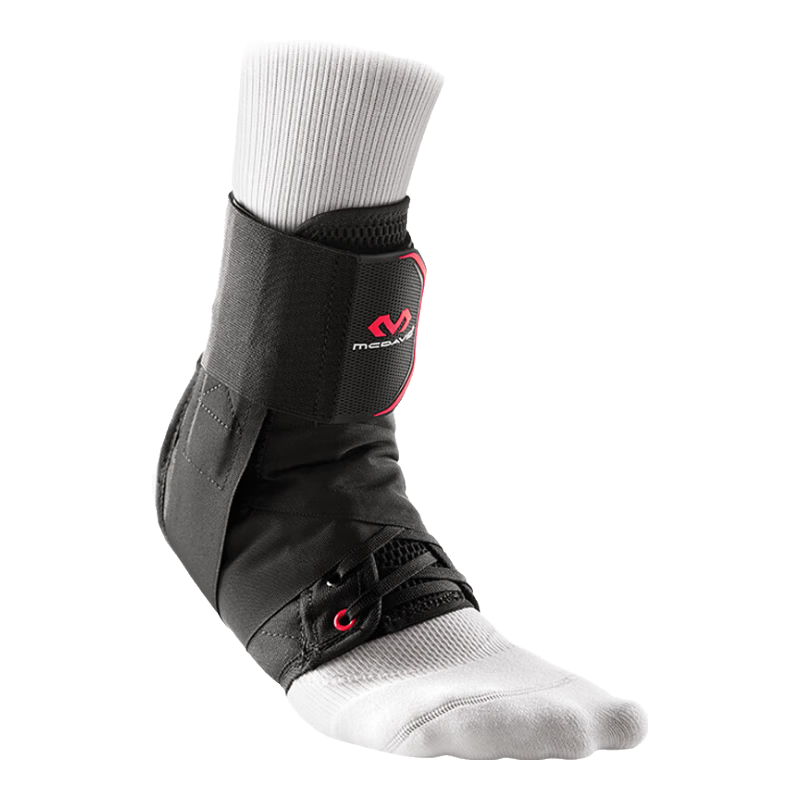 McDavid 195 Ankle Support Brace Sports Injury Protection Ankle Brace for Sprains Unisex Professional Basketball Fitness Guard Black Size S