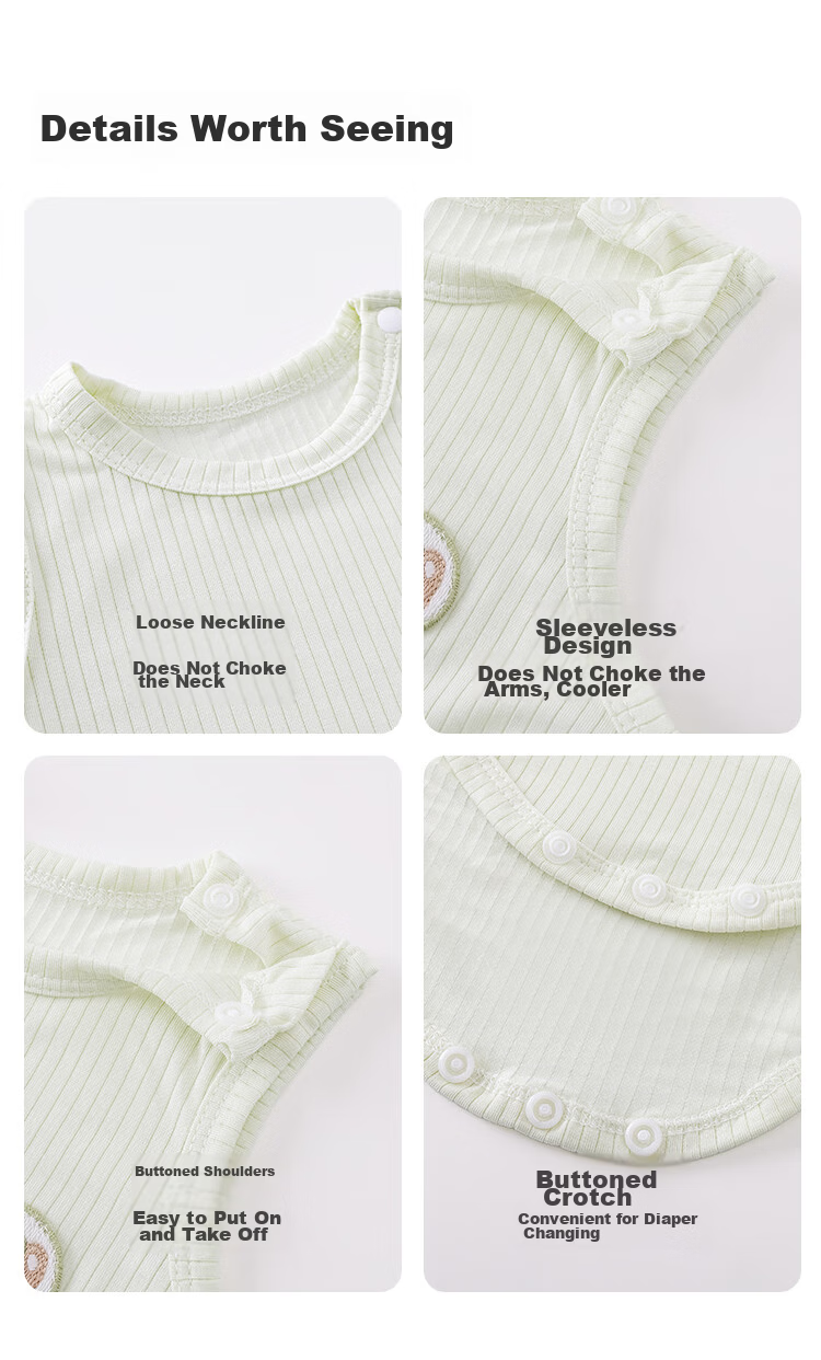 October Famous Newborn Baby Summer Thin Sleeveless Romper Yun Jian Xing Meng 66 10