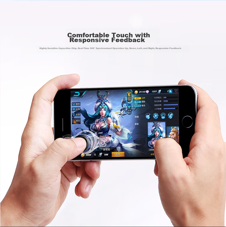 BIAZE Game Controller, Honor of Kings Positioning Tool, Mobile Game Joystick Auxiliary Button, PUBG Crosshair Assist, Suitable for Apple And Android Devices, YX30 3