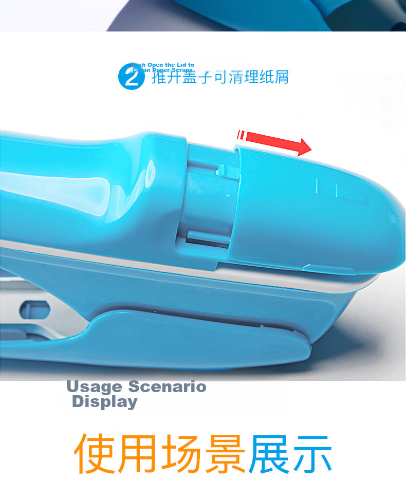 KW-Trio Needleless Stapler, Eco-Friendly Student Stapler, Handheld Small Size Stapler, Labor-Saving Binding Machine, Can Bind up to 8 Pages 14