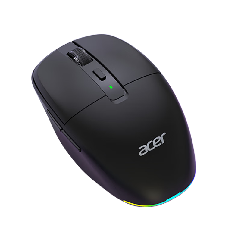 Acer Wireless Bluetooth Mouse Dual-Mode Silent Rechargeable Comfortable Portable for PC Tablet Phone Black - OMR216 Standard Edition