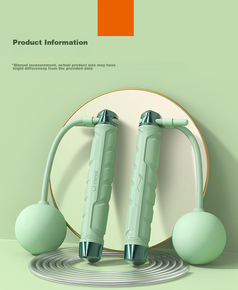 Li-Ning Cordless Jump Rope for Women And Men, Adult Weight Loss Specialized Professional Weighted Fat-Burning Exercise Rope 10