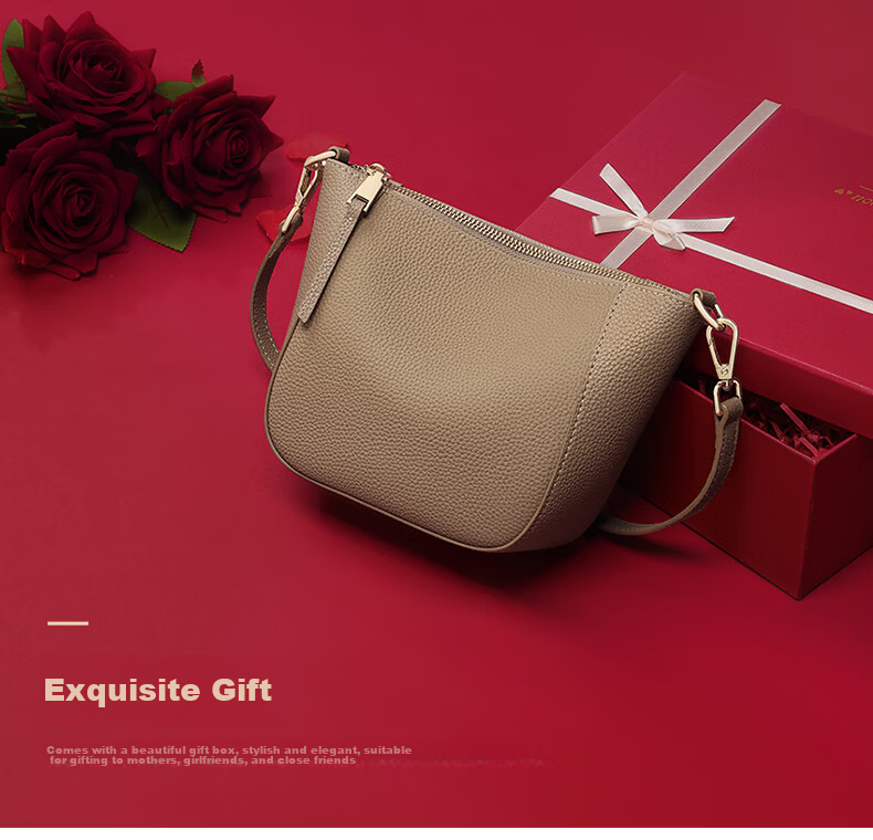 Viney Women's Leather Crossbody Dumpling Bag Luxury Commuter Shoulder Bag Birthday Gift for Girlfriend Wife 1