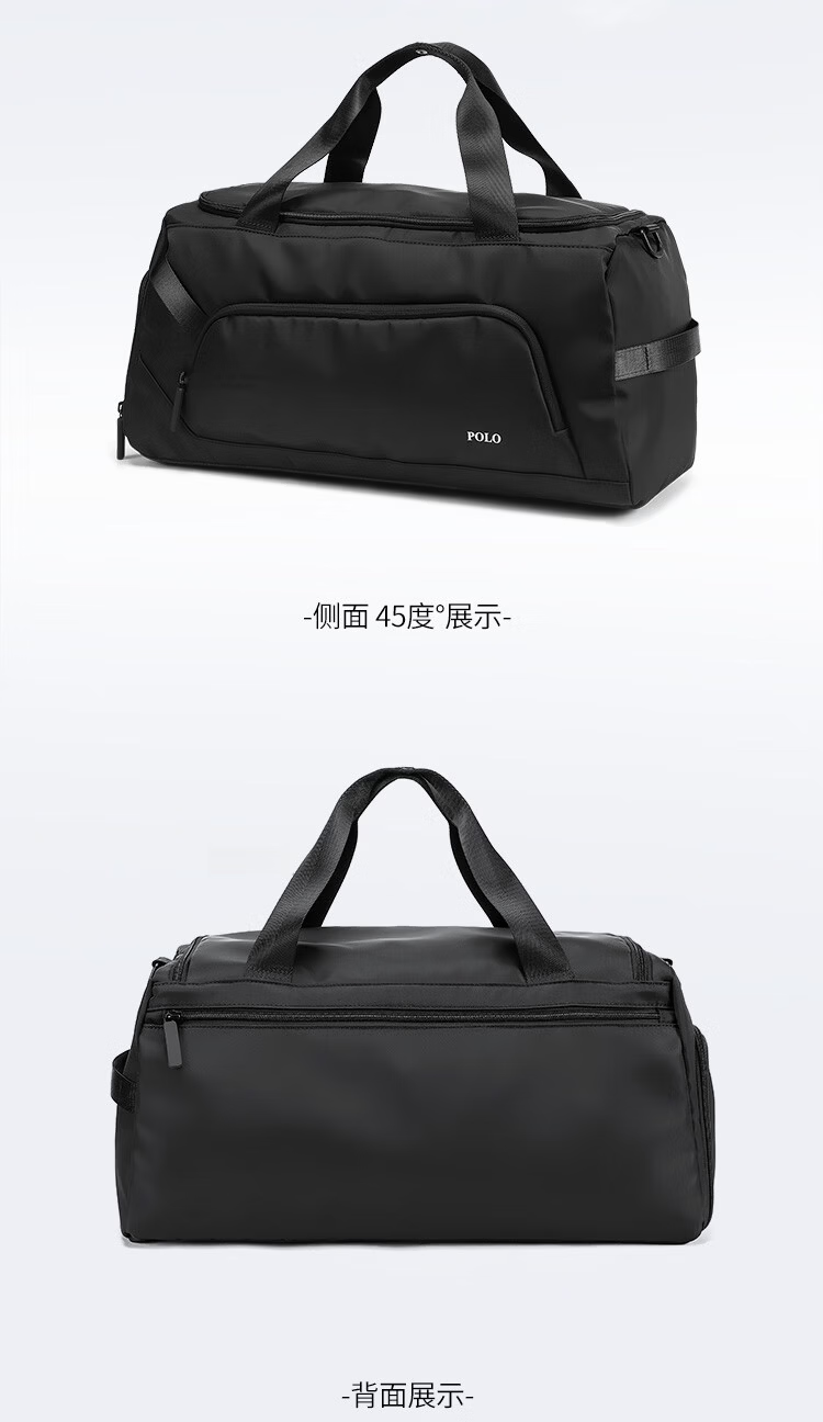 POLO Men's Travel Bag Luggage Duffle with Separate Shoe Compartment Waterproof Sports Gym Bag Business Handbag Birthday Gift 18