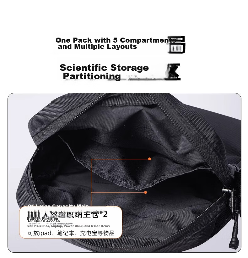 Li-Ning Unisex Crossbody Bag Cycling Shoulder Bag Multifunctional Commuter Outdoor Travel Chest Casual Bag 7