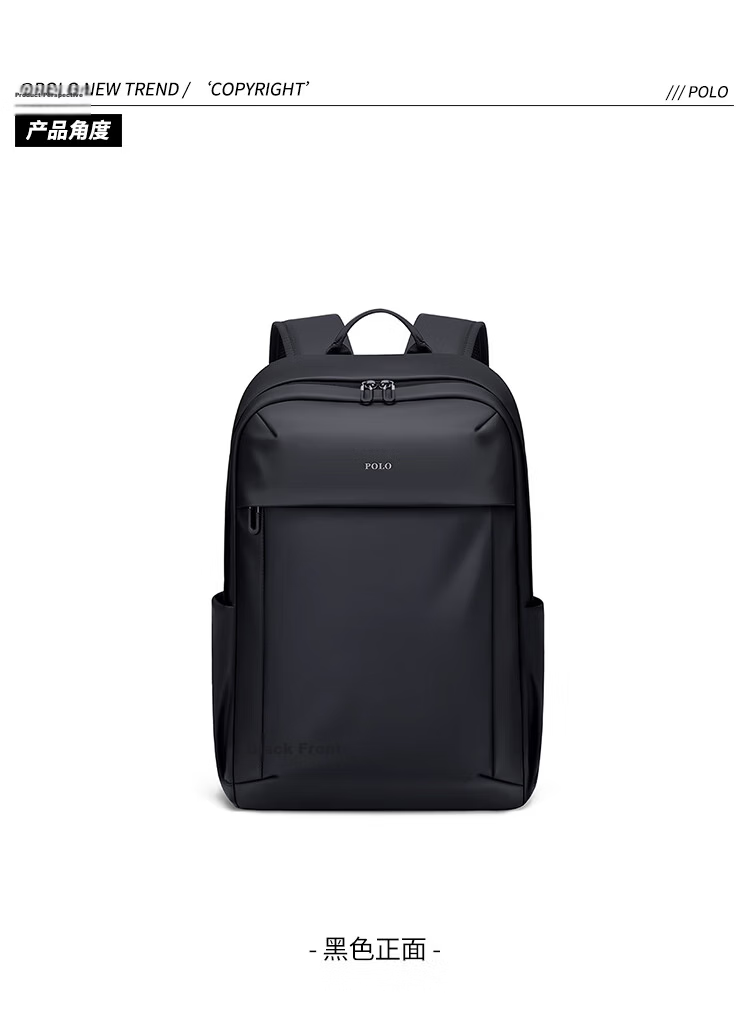 POLO Men's Backpack Travel Bag Student School Bag 15.6/16 Inch Laptop Bag Business Briefcase 20