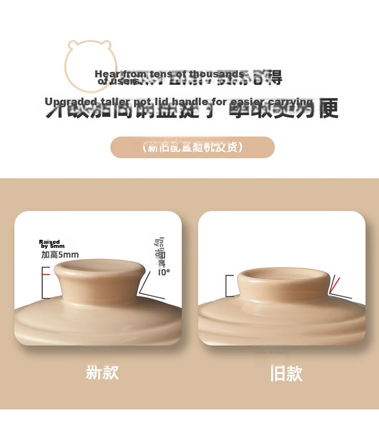 Bear 6L High-Temperature Resistant Ceramic Casserole Pot for Whole Chicken Soup Stewing, Gas Stove Compatible, Crack-Resistant Clay Pot 1