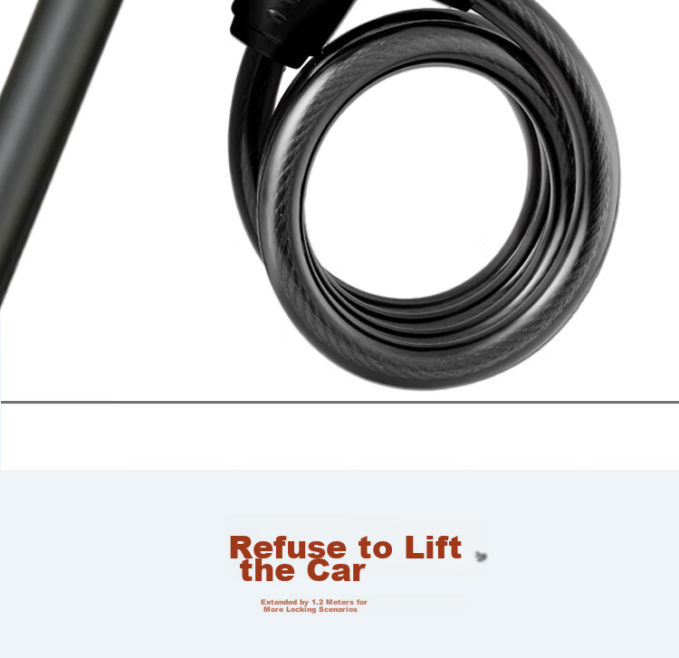 Universal Lock 588E Bicycle Lock Mountain Bike Wire Lock Steel Cable Anti-Theft Lock Cycling Equipment 10