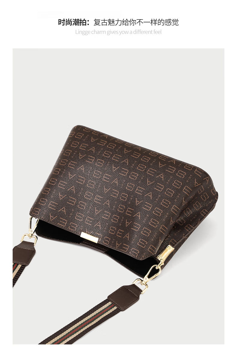 Aiqinghai Handbag, Women's Crossbody Bag, High-End Brand Shoulder Bag, Large Capacity, Light Luxury, Birthday And Mother's Day Gift, Practical Present for Mom 8