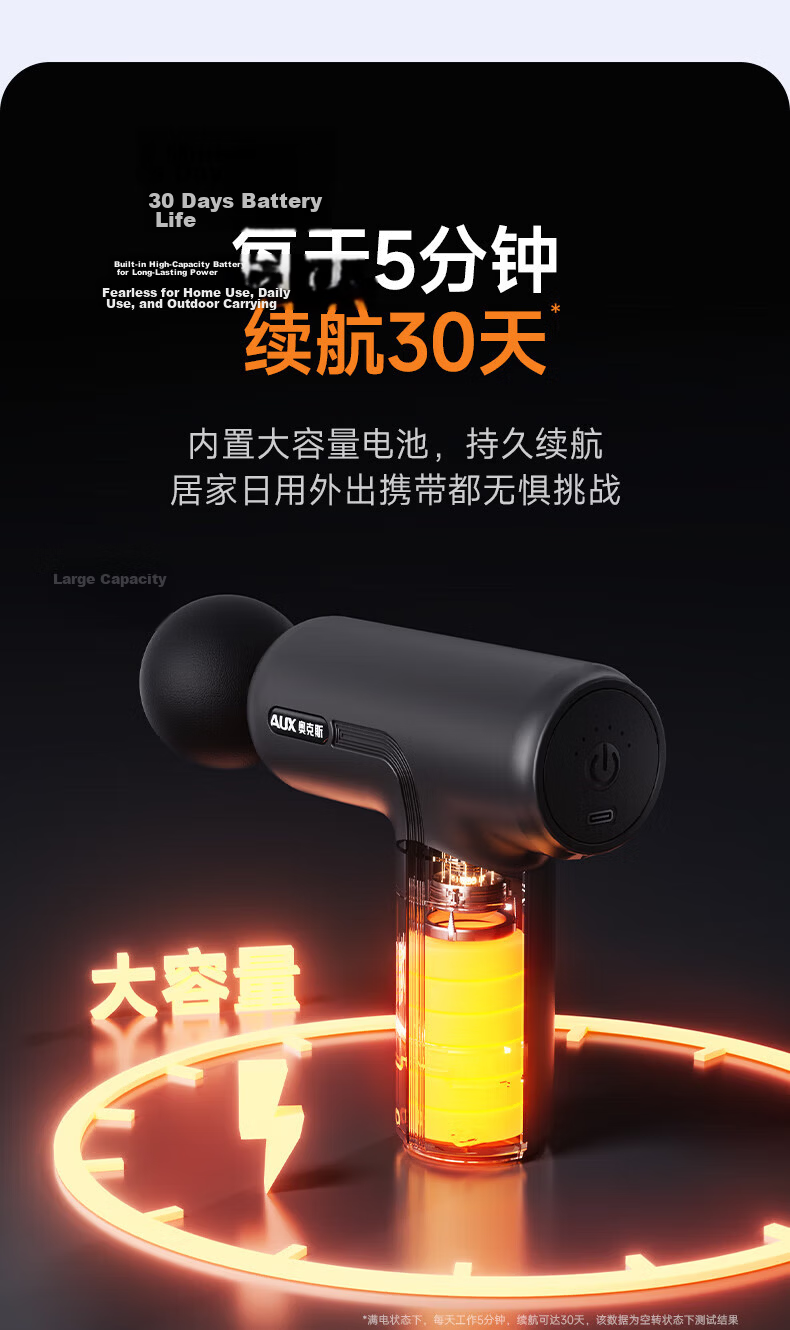 AUX Fascia Gun Massager Neck and Shoulder Professional Mini Muscle Relaxation Massage Gun Gift for Parents Mother's Day Spring Festival Teacher's Day for Teachers Boyfriend Girlfriend 17