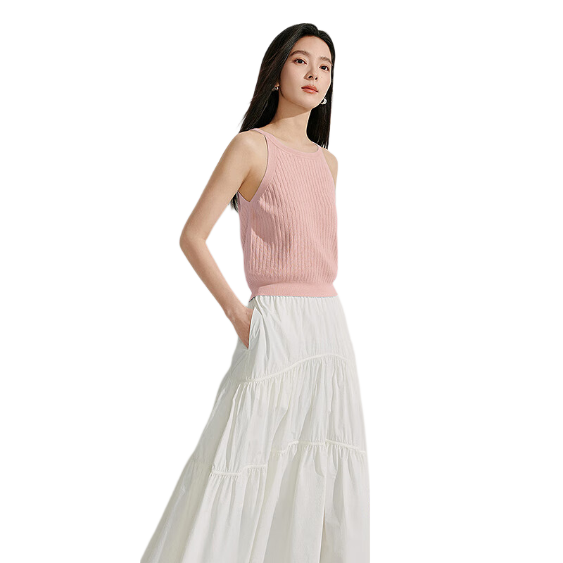 Inman Lightweight Cool Knit Vest Small Camisole 2025 Summer New Women's Layered Slim Top Lotus Pink S