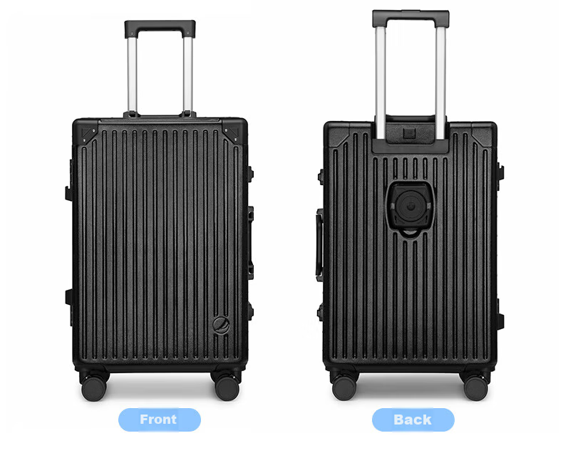 Baishikele Luggage, Aluminum Frame Suitcase for Men And Women, 28-Inch Travel Case, Large Capacity, Universal Wheels, Student Business Password Lock Leather Suitcase 19