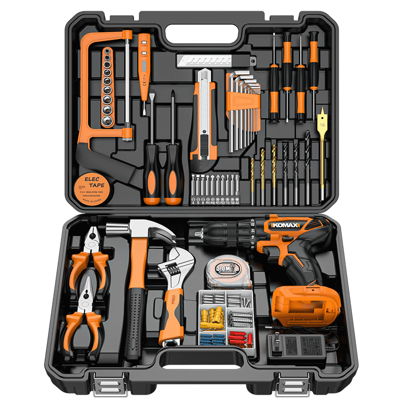 Comais 21V Cordless Electric Screwdriver Drill Lithium Battery Hand Drill Home Power Tool Kit