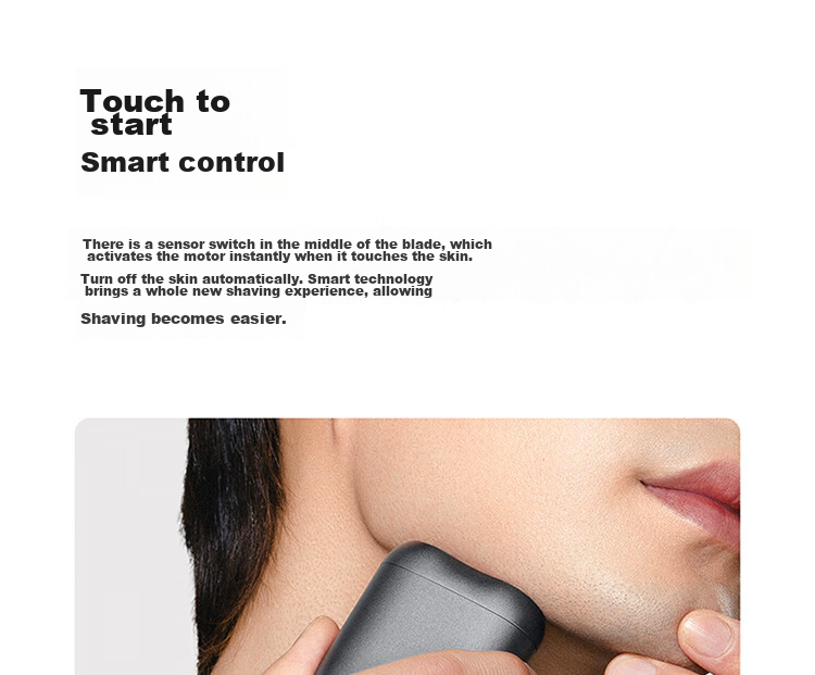 Mijia Electric Shaver S200 Xiaomi Portable Mini Smart Sensor Magnetic Shaving Head Glacier Silver Gift for Boyfriend Teacher's Day 5