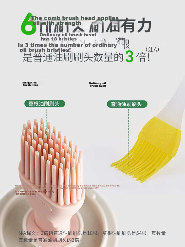 Baijie Silicone Retractable Oil Brush Bottle Food Grade Oil Brush Pancake BBQ Basting Brush Oil Dispenser Seasoning Bottle 5