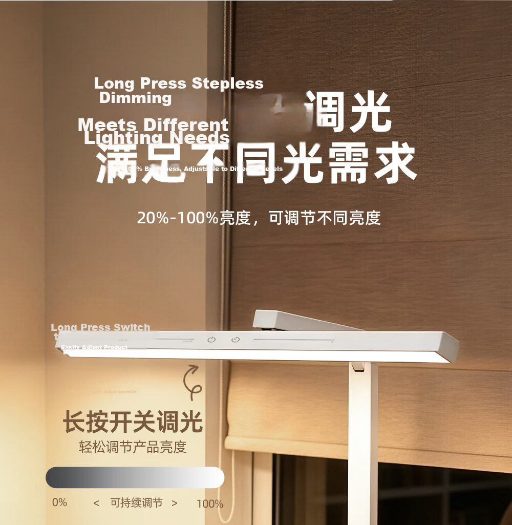 Dell Large Desktop Street Lamp Student Study Dormitory Anti-Myopia Eye Protection Desk Lamp Children's Reading Eye Care Table Lamp 11