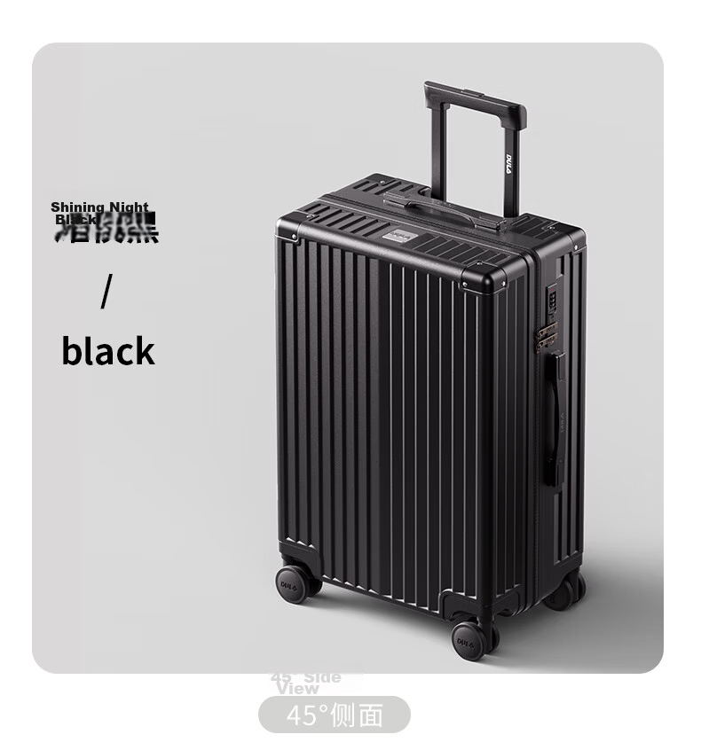 DULA Stylish Luggage with Cup Holder, Multifunctional Suitcase for Men And Women, Travel Case with Password Lock, Space Gray, 24 Inches 29